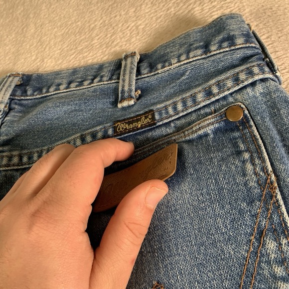 Vintage Wrangler 13MWZ Jeans Mens 38x32(34x31) Medium Wash Straight Made USA 80s - Picture 15 of 15